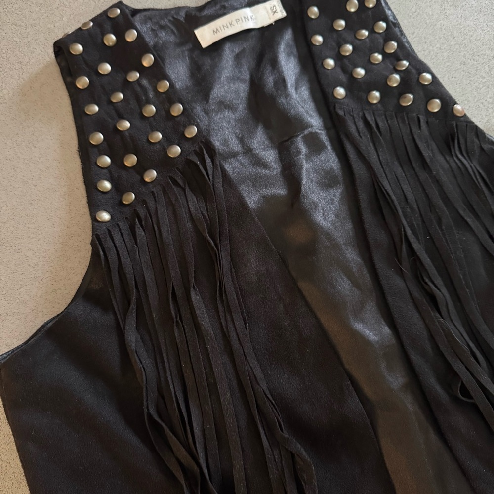 MINKPINK Black Studded Vest - Picture 2 of 8